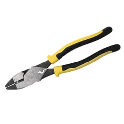 Klein Tools Journeyman 9.55 in. Induction Hardened Steel Side Cutters with Wire Stripper/Crimper