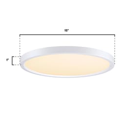 Westinghouse 1 in. H X 15 in. W X 15 in. L White Ceiling Fixture