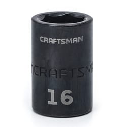 Craftsman 16 mm X 1/2 in. drive Metric 6 Point Shallow Impact Socket 1 pc