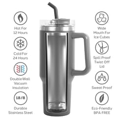OGGI 40 fl. oz. Gray BPA Free Thermal Travel Mug