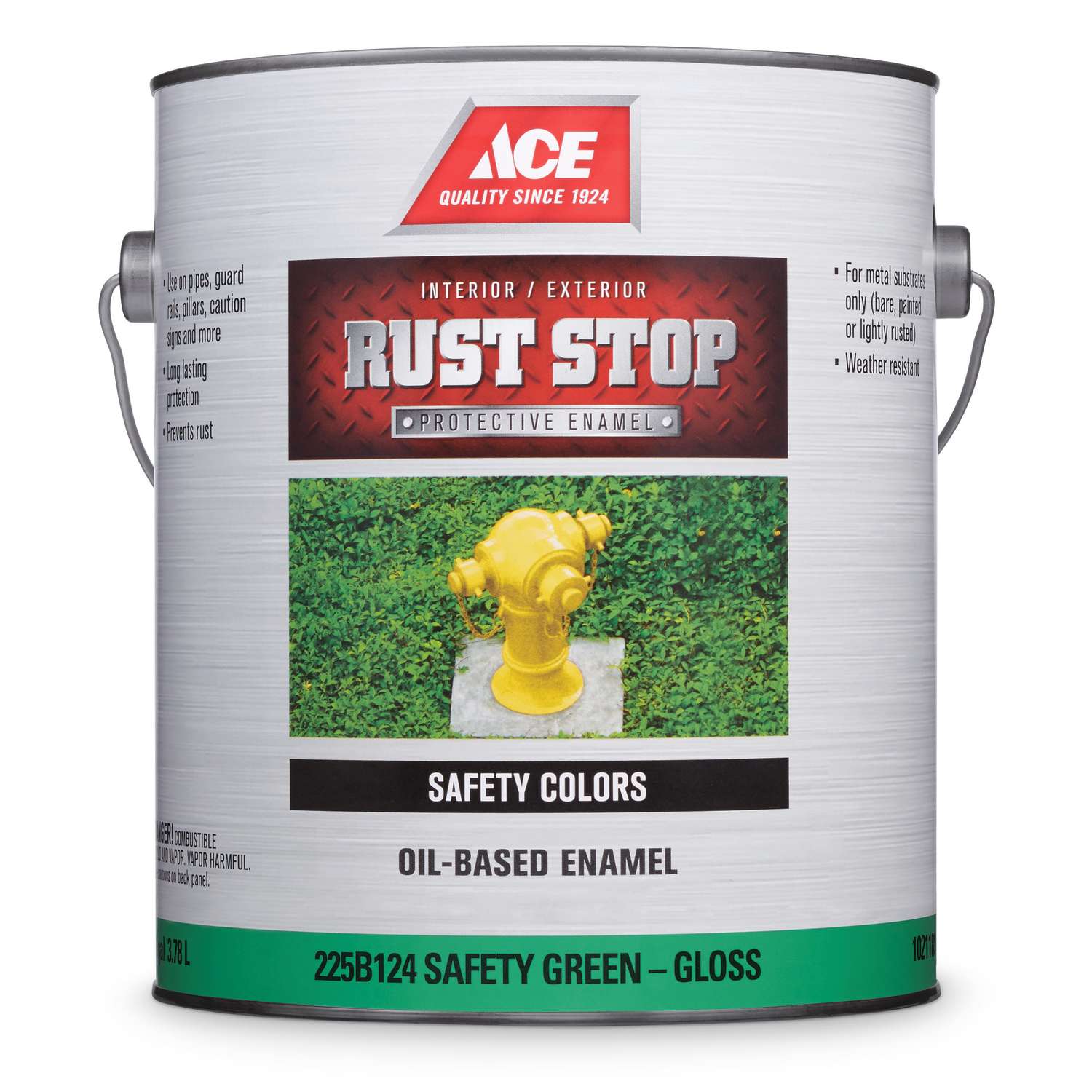Ace Rust Stop Indoor/Outdoor Gloss Safety Green OilBased Enamel Rust
