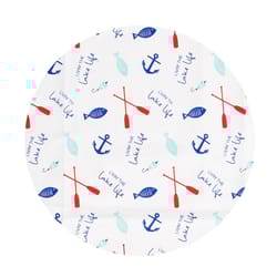 Pavilion We People Blue/White Cotton Lake Life Patter Tea Towel 2 pk