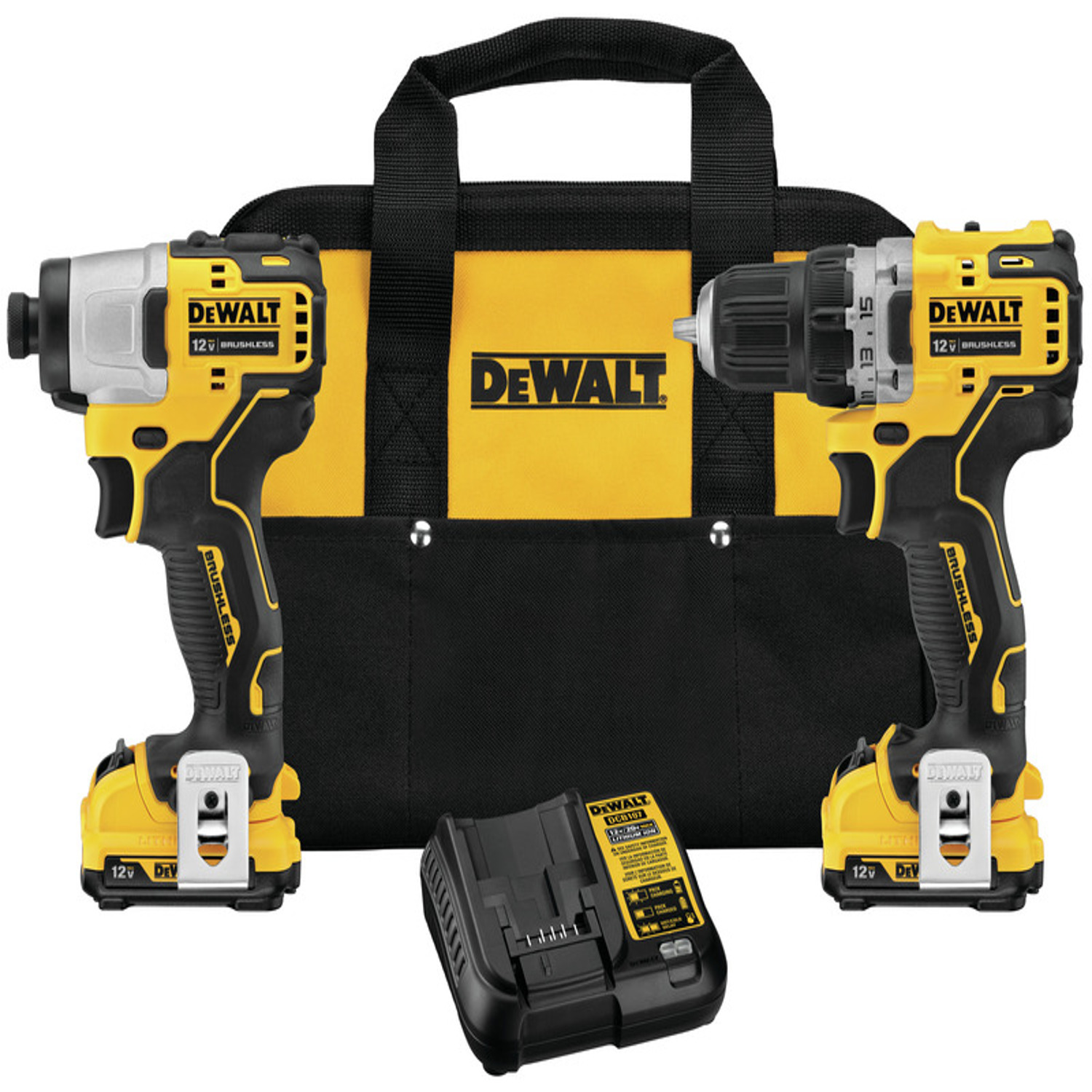 Photos - Power Tool Combo Kit DeWALT 12V MAX XTREME Cordless Brushless 2 Tool Compact Drill and Impact D 