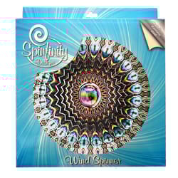 Spinfinity Designs Multi-color Stainless Steel 12 in. Gazing Mandala Large Outdoor Spinner