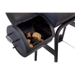 American Gourmet Charcoal Offset Smoker Black