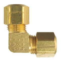 JMF Company 3/8 in. Compression X 3/8 in. D Compression Yellow Brass Elbow