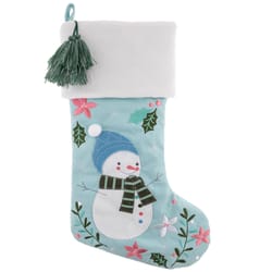 Stephen Joseph Snowman Embroidered Christmas Stocking Polyester 1 pk