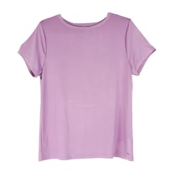 Fitkicks Crossover XL Short Sleeve Women's Round Neck Pink Cross Back Tee Shirt