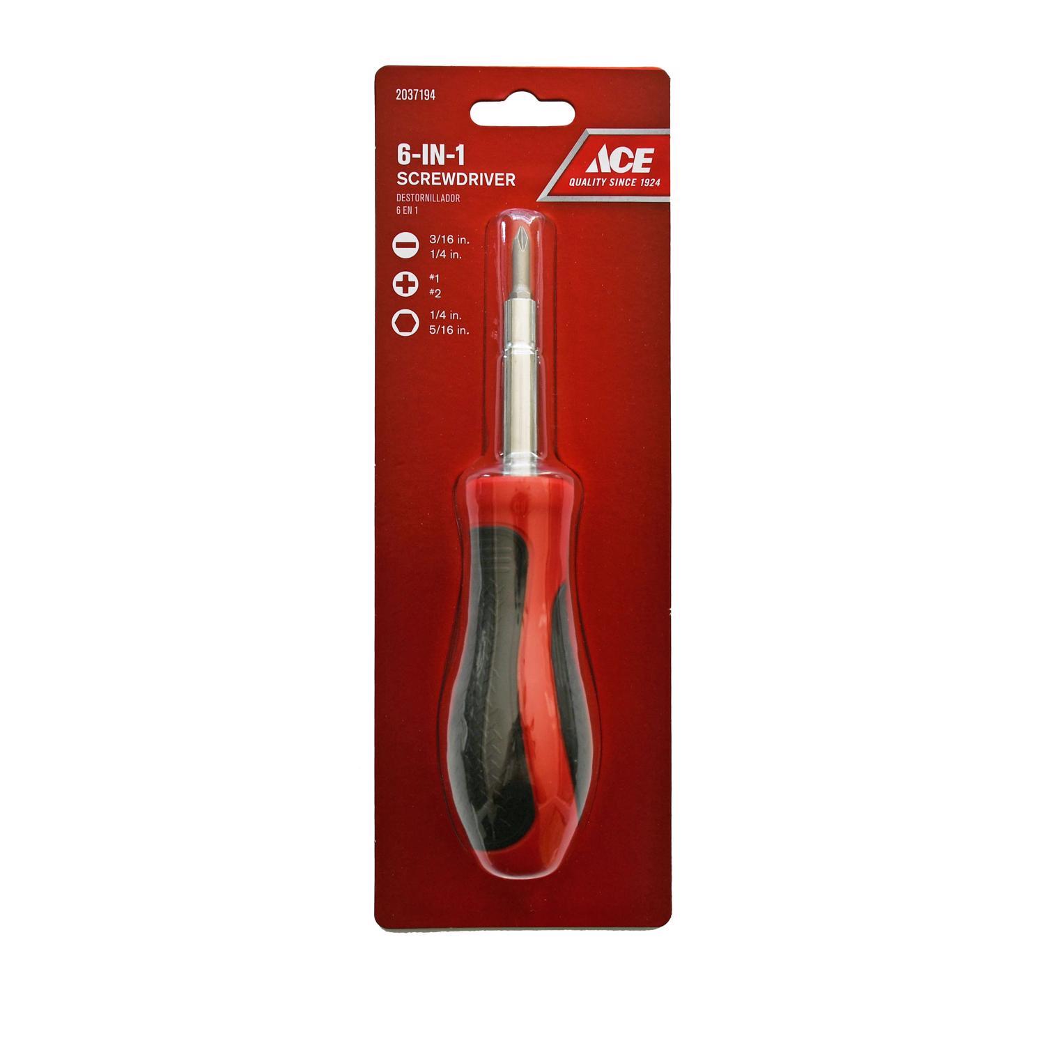 Ace 6-in-1 Screwdriver 1 pk Mfr# CMSDS-2207 - Ace Hardware
