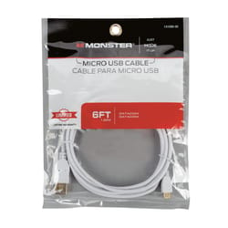 Monster Just Hook It Up 6 ft. L USB 2.0 Micro Cable