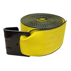 Spring Creek Products 4 in. W X 30 ft. L Black/Yellow Winch Strap 5400 lb 1 pk