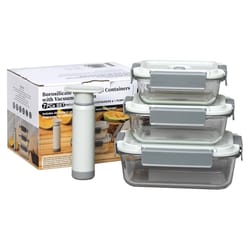 Genicook Clear Vacuum Food Container 3 pk