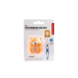 KIKKERLAND Fox Orange Plastic Toothbrush Holder