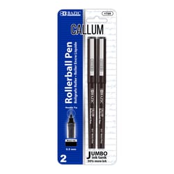 Bazic Products Callum Black Rollerball Pen 2 pk