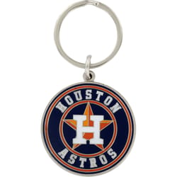 HILLMAN MLB Tempered Steel Silver Split Ring Keychain