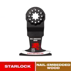 Diablo Starlock 2-1/2 in. W Bi-Metal Curved Contact Edge Oscillating Blade Nail-Embedded Wood 1 pk