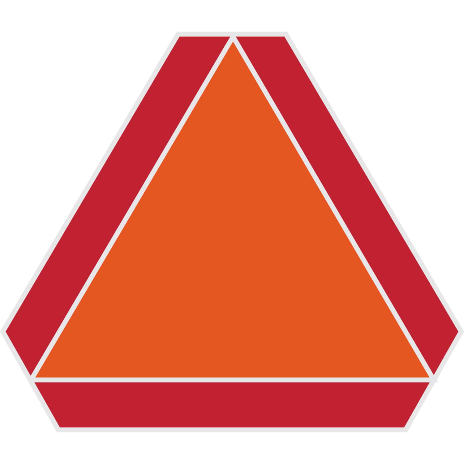 Hillman English Orange/Red Slow Moving Vehicle Sign 14 in. H X 16 in. W