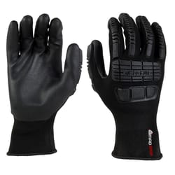 MadGrip Ergo Impact Unisex Coated Work Gloves Black M 1 pair