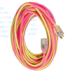 Southwire Outdoor 50 ft. L Pink/Green Extension Cord 12/3 SJTW