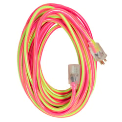 Southwire Outdoor 50 ft. L Pink/Green Extension Cord 12/3 SJTW