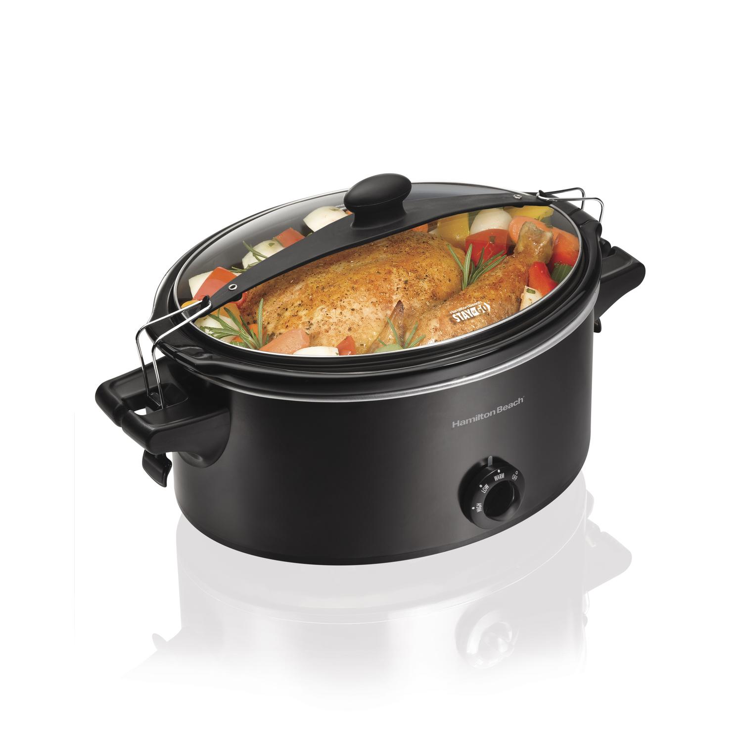 Hamilton Beach Stay or Go 6 qt Black Metal Slow Cooker Sansujyuku sansujyuku.com