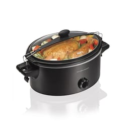 Hamilton Beach Stay or Go 6 qt Black Metal Slow Cooker