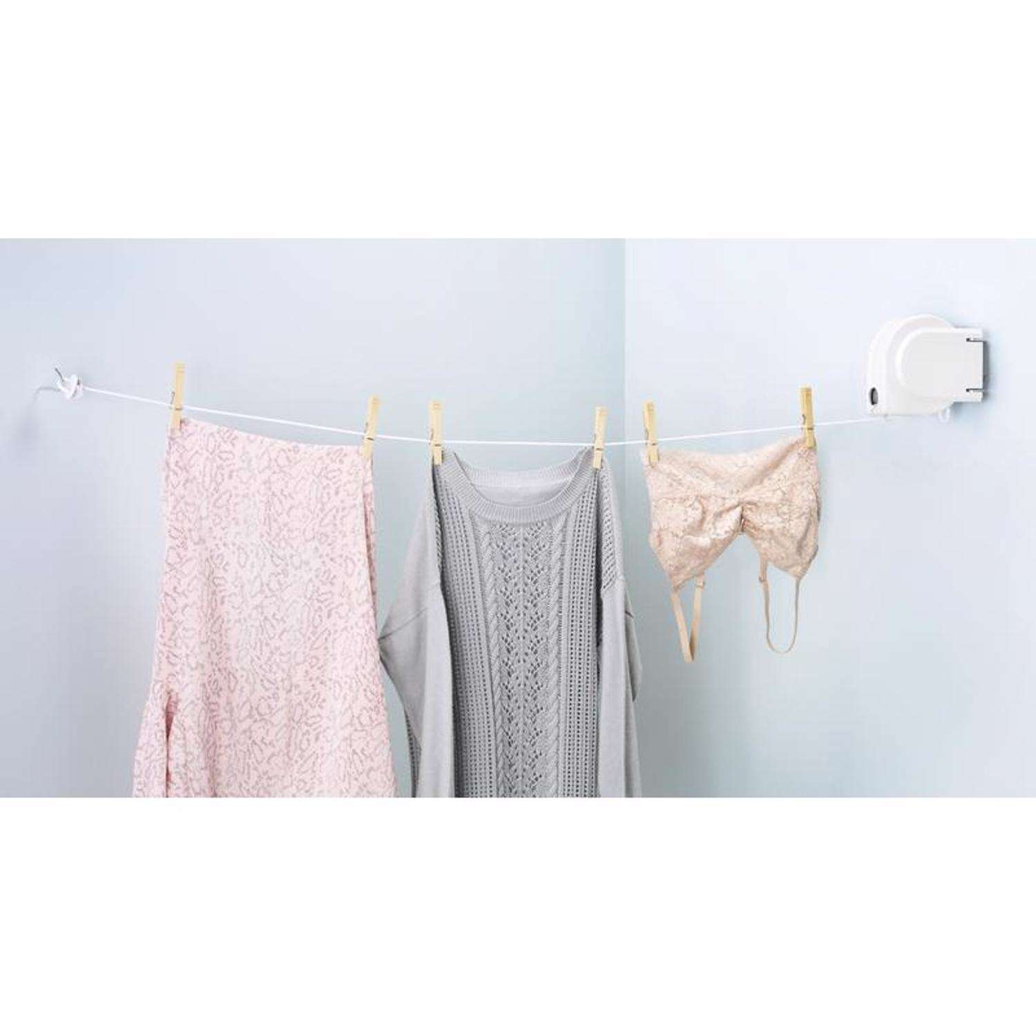 Household Essentials Retractable Clothes Line 40 ft. Plastic Reel