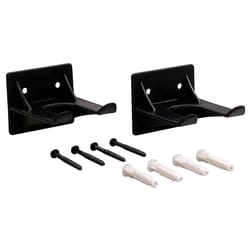 Crawford 3 in. L Black ABS Hollow Wall Tool Holder Hanger Holder 25 lb. cap. 2 pk