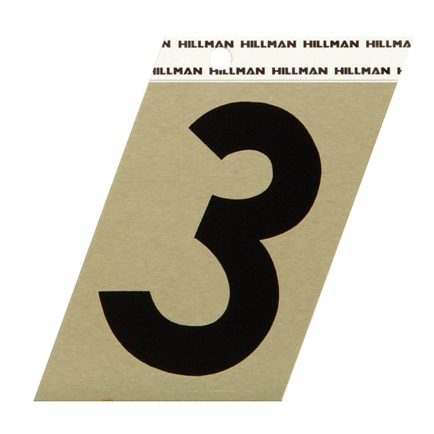 Hillman 3 in. Reflective Black Vinyl Self-Adhesive Number 3 1 pc - Ace ...
