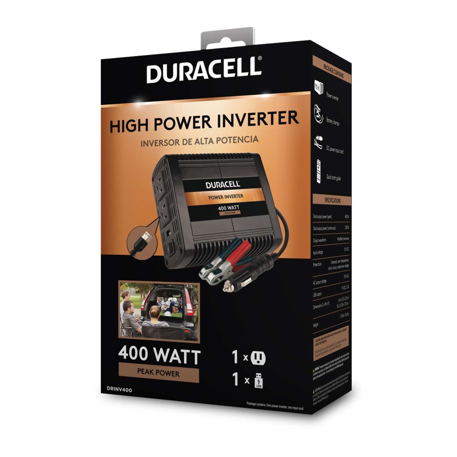 Duracell 115 V 400 W 2 outlets Power Inverter Ace Hardware