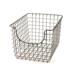 Spectrum Scoop 12.75 in. L X 9.5 in. W X 8 in. H Silver Wire Basket