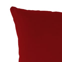 Jordan Manufacturing Red Polyester Throw Pillow 4 in. H X 18 in. W X 18 in. L
