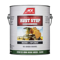 Ace Rust Stop Indoor and Outdoor Gloss John Deere Green Oil-Based Enamel Rust Prevention Paint 1 gal