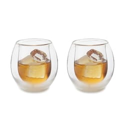 Outset 6 oz Clear Borosilicate Glass Whiskey Glasses