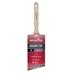 Wooster Silver Tip 3 in. Soft Semi-Oval Angle Paint Brush