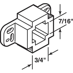 Prime-Line Plastic Center Guide Drawer Track Back Plate 2 pk