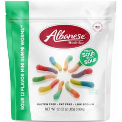 Albanese Assorted Sour Gummi Worms 32 oz