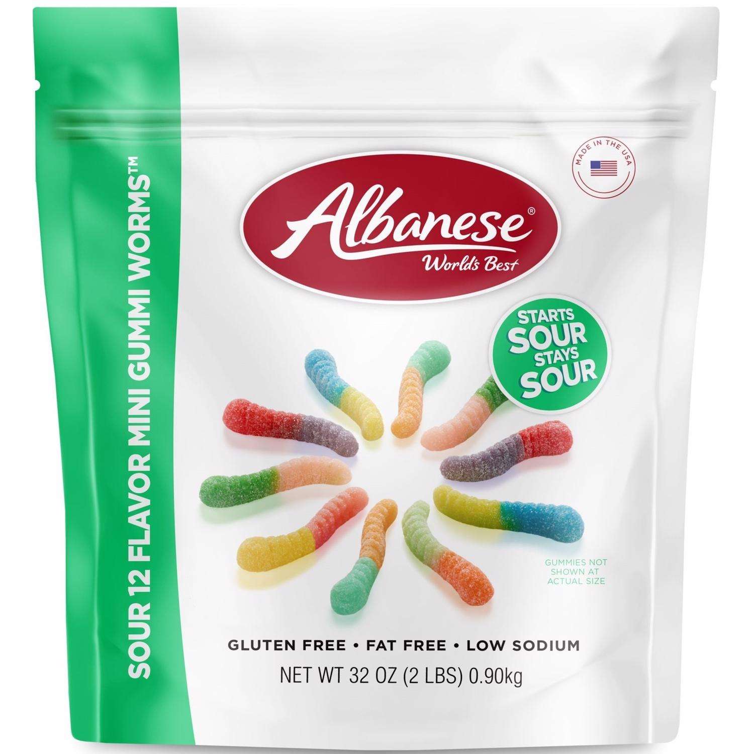 Albanese Assorted Sour Gummi Worms 32 oz Ace Hardware