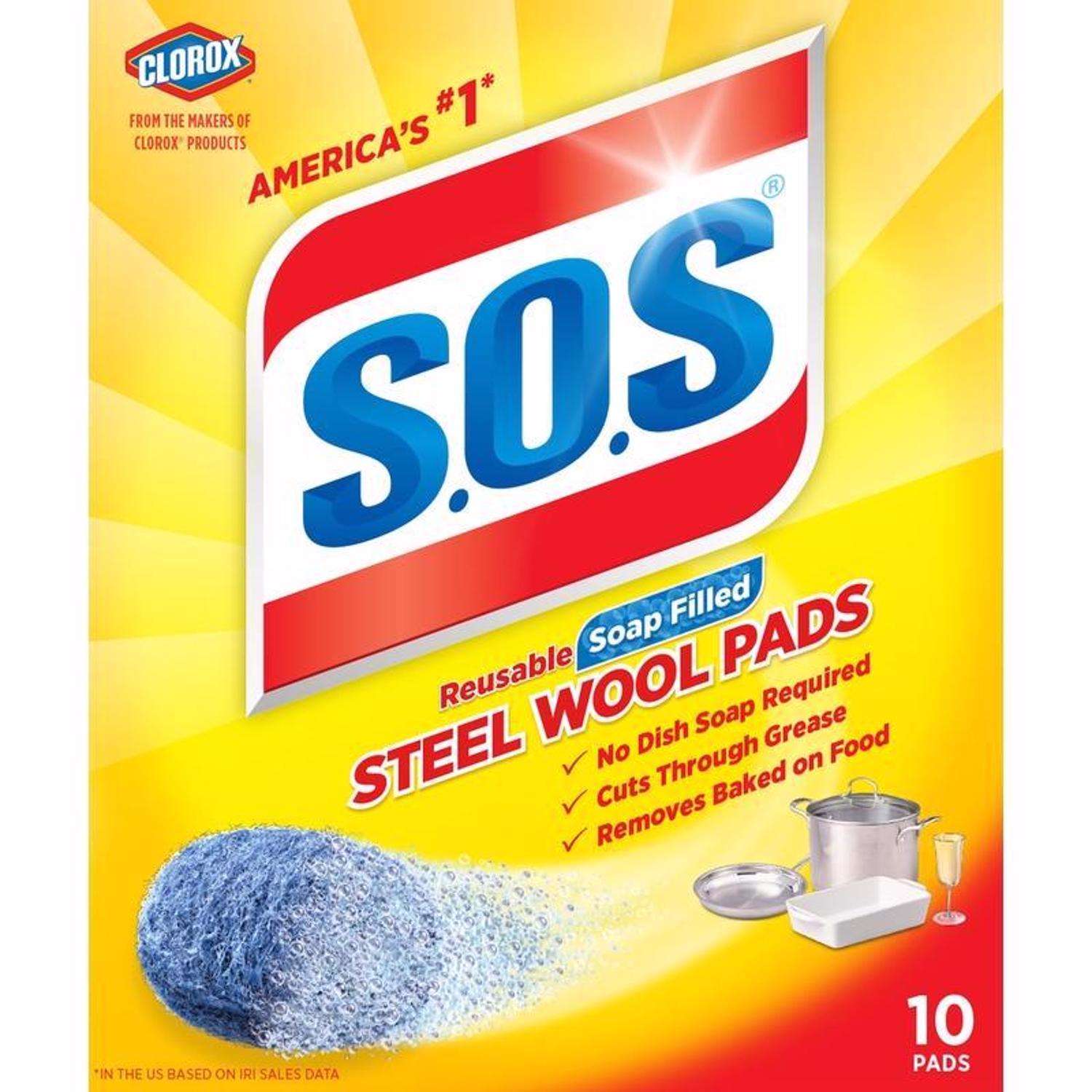 3 pc set Steel Wool Pads Kitchen Wire Cleaning Ball Stainless Steel Pan  Cleaner