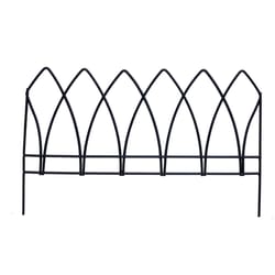 Panacea 24 in. L X 15 in. H Steel Black Gothic Arch Garden Edging