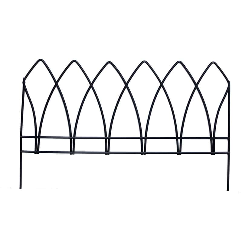 Panacea 24 in. L X 15 in. H Steel Black Gothic Arch Garden Edging Ace