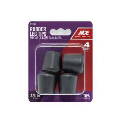 Ace Rubber Leg Tip Black Round 3 4 In, Patio Chair Leg Caps Ace Hardware