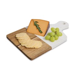 HIC Kitchen 13 in. L X 9 in. W X 1 in. Marble/Wood Cheese Board 1 pk