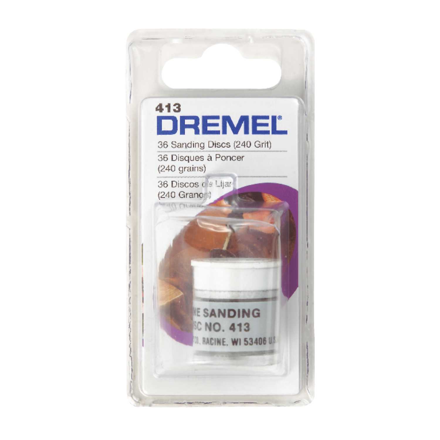 Dremel 1 in. Aluminum Oxide Center Mount Sanding Disc 240 Grit Fine 36