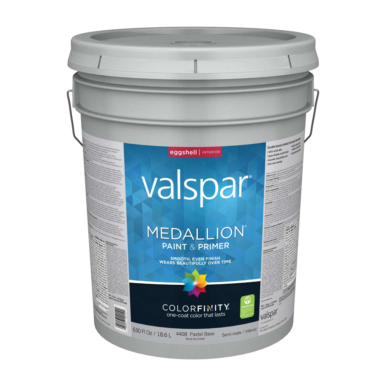 Valspar Medallion Eggshell Tintable Pastel Base Paint Interior 5 gal