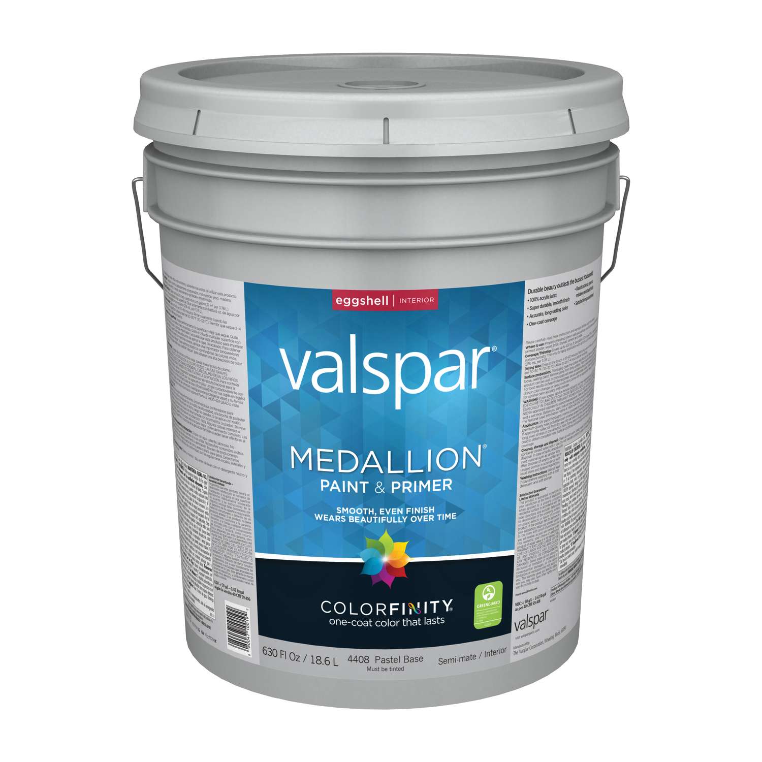 Valspar Medallion Eggshell Tintable Pastel Base Paint Interior 5 gal ...