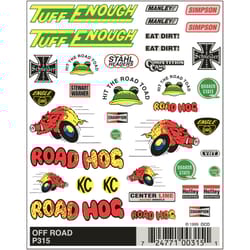PineCar Dry Transfer Decal Multicolored