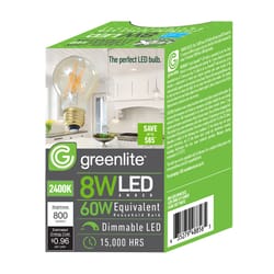 Greenlite A19 E26 (Medium) LED Bulb Amber 60 Watt Equivalence 1 pk