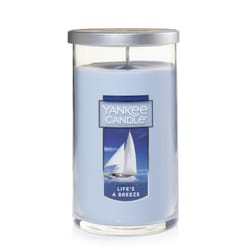 Yankee Candle Blue Life's A Breeze Scent Pillar Candle 12 oz