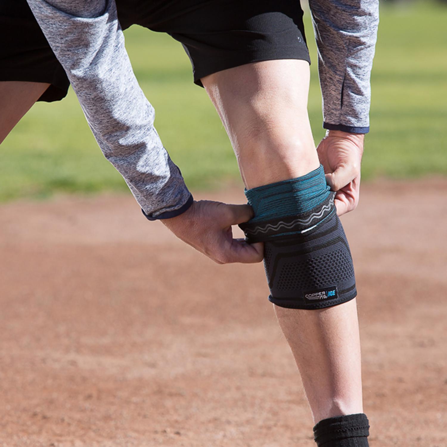 Copper Fit Ice Black Traditional Compression Knee Sleeve 1 box 1 each